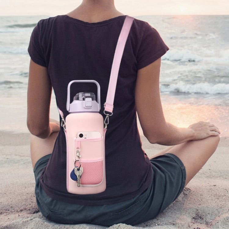 2L Diving Material Water Bottle Cover Case with Strap
