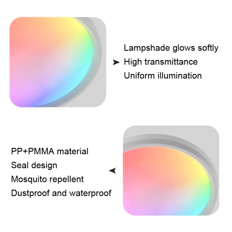 WiFi Bluetooth 2.4G Remote Control LED Ceiling Light, Voltage: