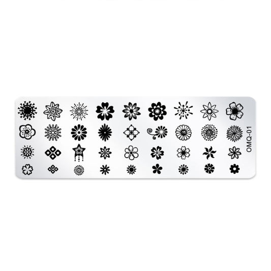 5 PCS Stainless Steel Nail Art Print Template Nail Art Tools