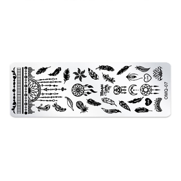 5 PCS Stainless Steel Nail Art Print Template Nail Art Tools