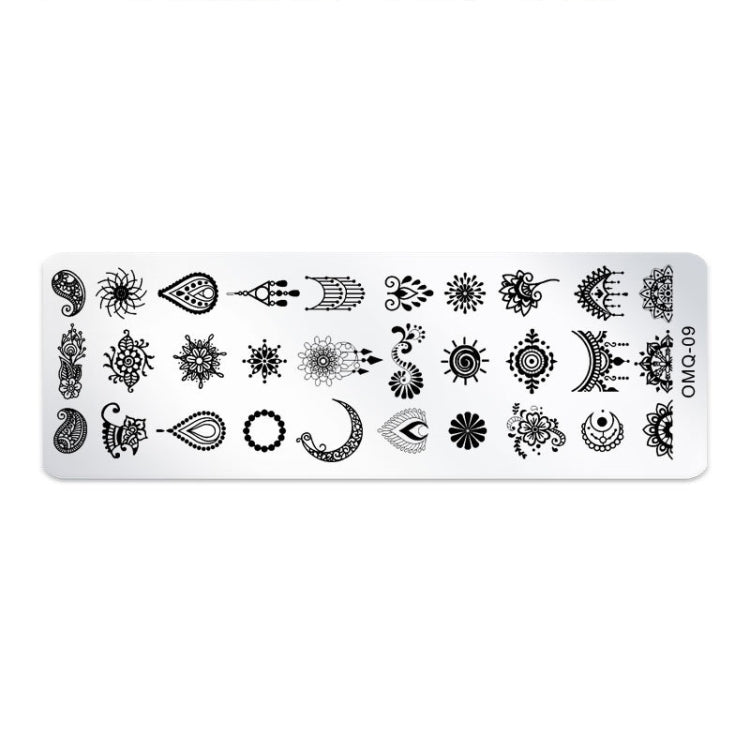 5 PCS Stainless Steel Nail Art Print Template Nail Art Tools