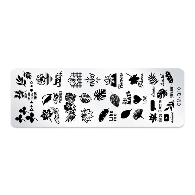 5 PCS Stainless Steel Nail Art Print Template Nail Art Tools