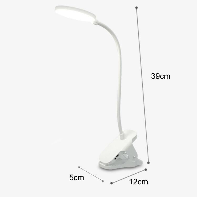 Three-color Temperature Infinite Dimming LED Clip Eye Protection Bedside Lamp, 4000XH/Dual-purpose + Cable