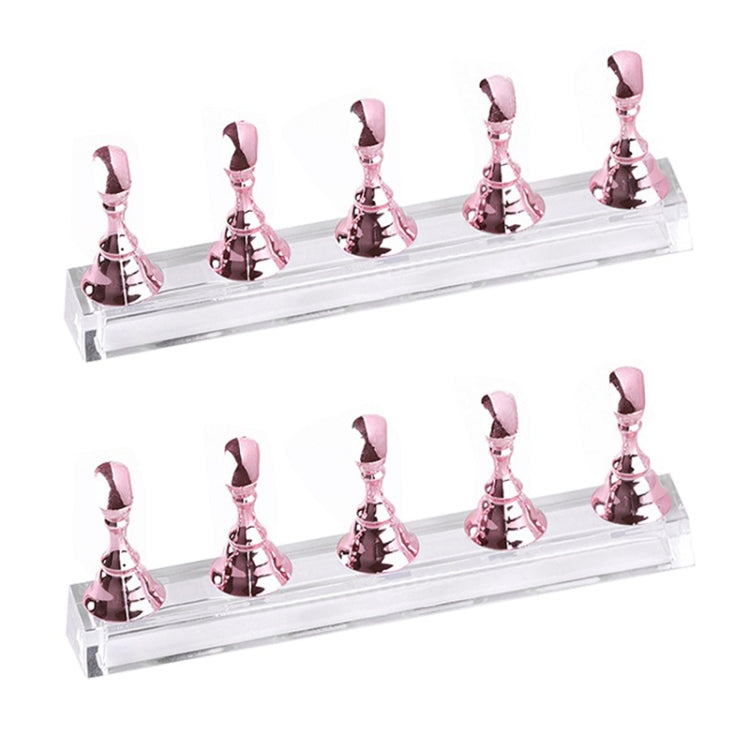 2 PCS Nail Art Chessboard Holder Nail Sheet Acrylic Base Practice Stand