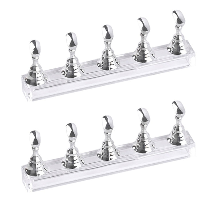 2 PCS Nail Art Chessboard Holder Nail Sheet Acrylic Base Practice Stand