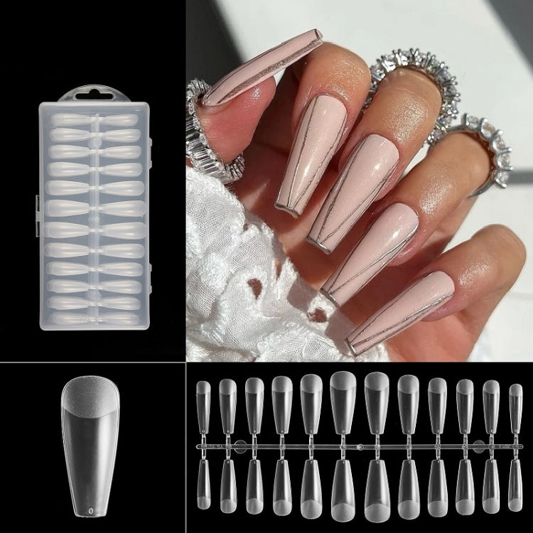 240 PCS Extended Manicure No-Engraving Frosted Thin Nail Piece