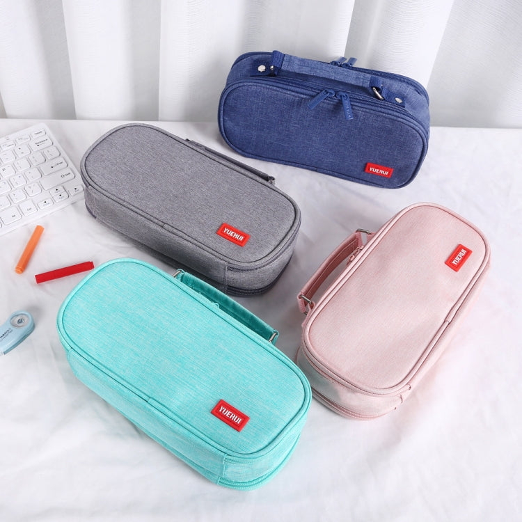Large Capacity Multi-layer Portable Stationery Bag Canvas Pen Bag