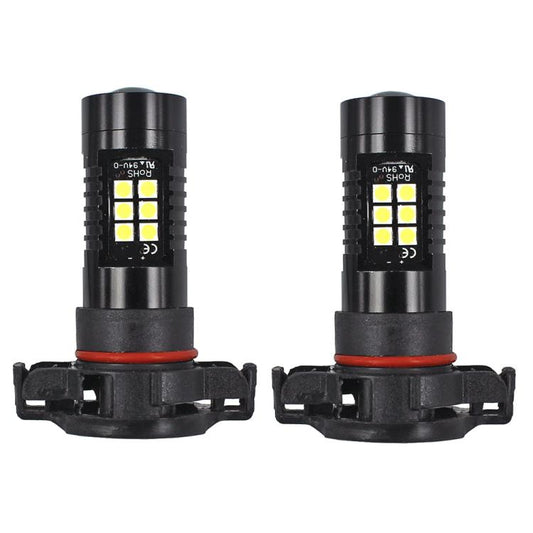 1pair Automotive High-power LED White Light Fog Lamp, H16