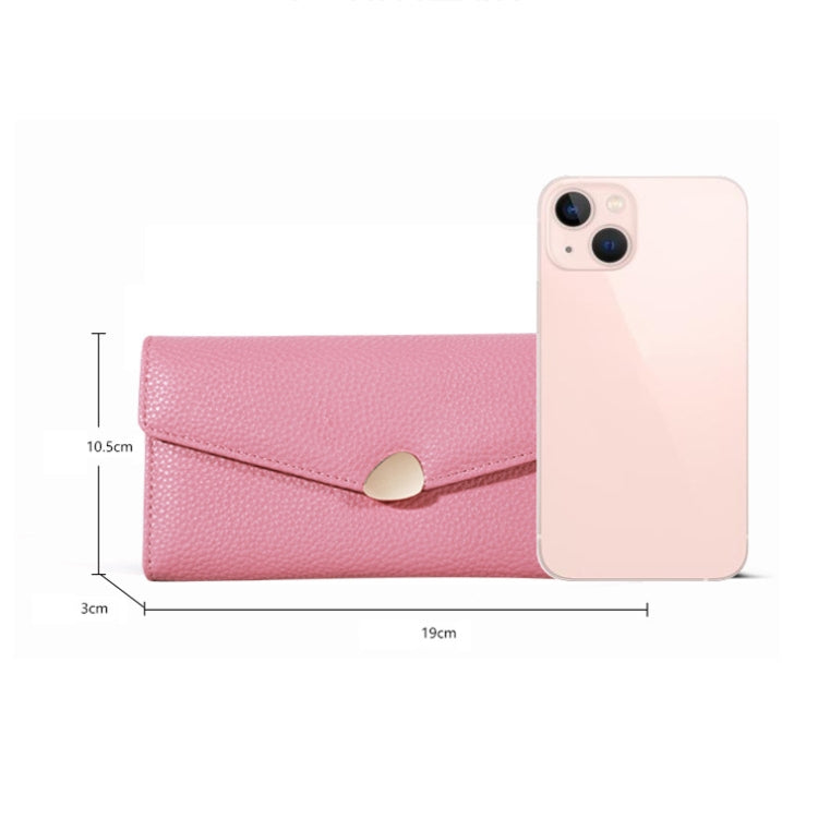 87P Litchi Pattern Multifunctional Large Capacity Wallet Phone Bag
