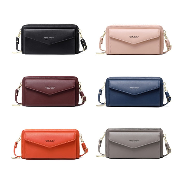 1665 RFID Anti-magnetic Anti-theft Touch Screen Cross-Body Phone Bag Card Holder