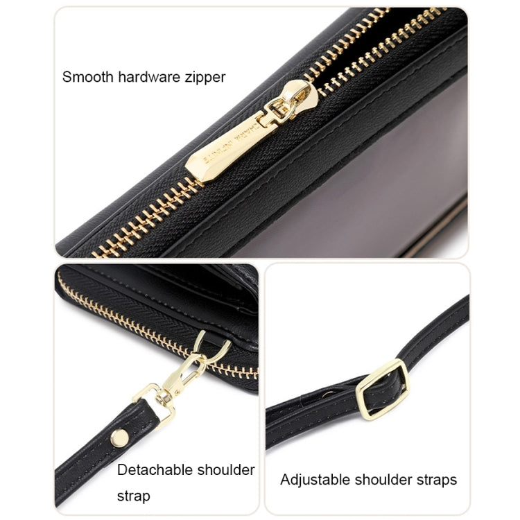 1665 RFID Anti-magnetic Anti-theft Touch Screen Cross-Body Phone Bag Card Holder