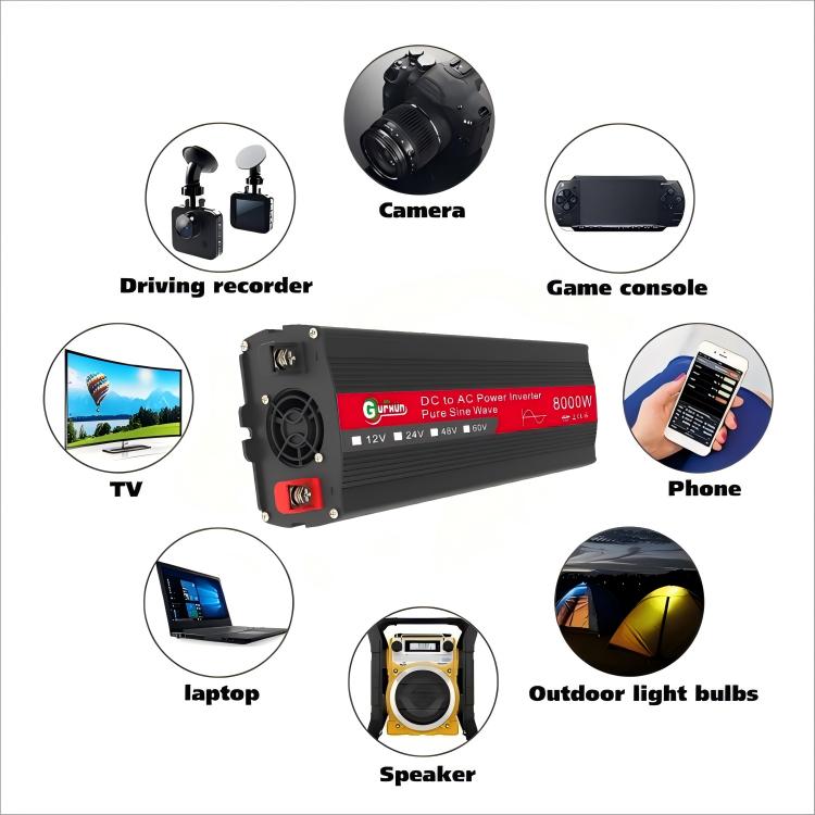 Gurxun 8000W High Power Household Car Sine Wave Inverter