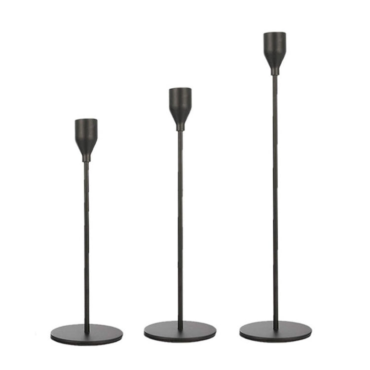 3 PCS / Set Home Decoration Wedding Wrought Iron Candle Holder, Style: