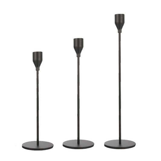 3 PCS / Set Home Decoration Wedding Wrought Iron Candle Holder, Style:, 3 PCS / Set Thin Bottom (Black), 3 PCS / Set Thin Bottom (Imitation Gold), 3 PCS / Set Thin Bottom (Silver), 3 PCS / Set Thin Bottom (Gold), 3 PCS / Set Thick Bottom (Black)       ...