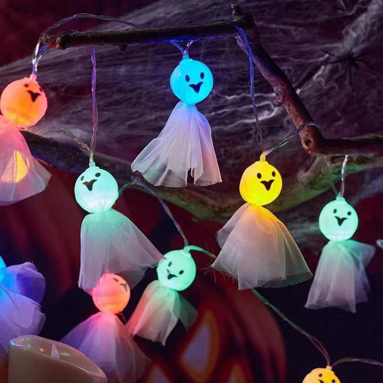 LED Halloween Decoration Luminous Cloth Ghost Ornament String Light