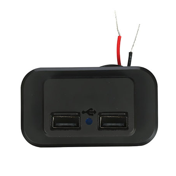 3.1A Punch-Free Automatic Spring Cover RV Bus Modified Car Charger Dual USB Car Charger