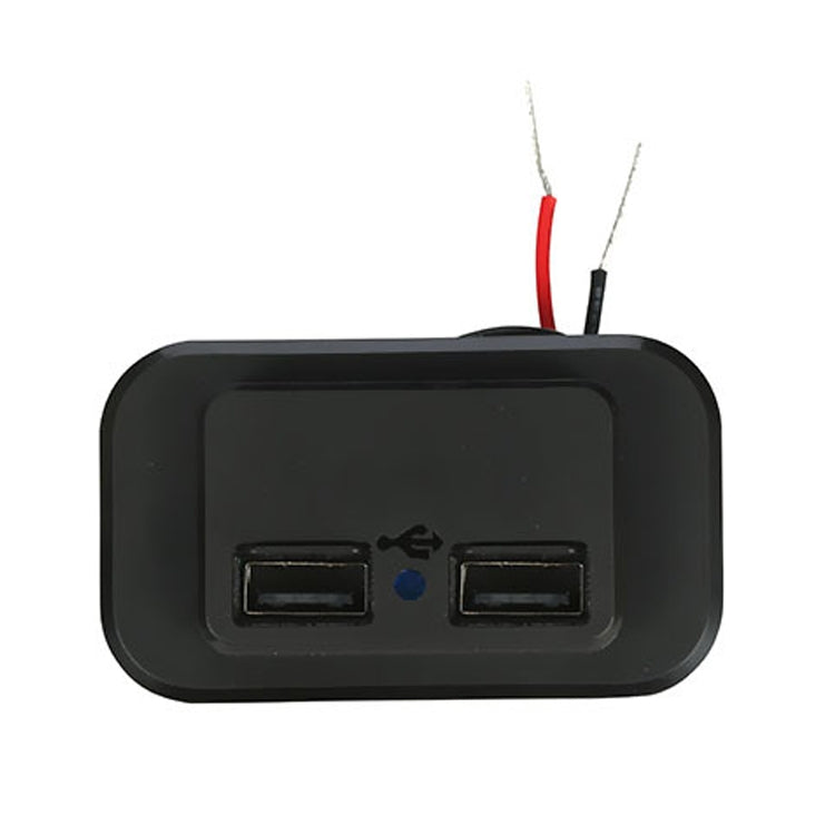 4.8A Punch-Free Automatic Spring Cover RV Bus Modified Dual USB Car Charger