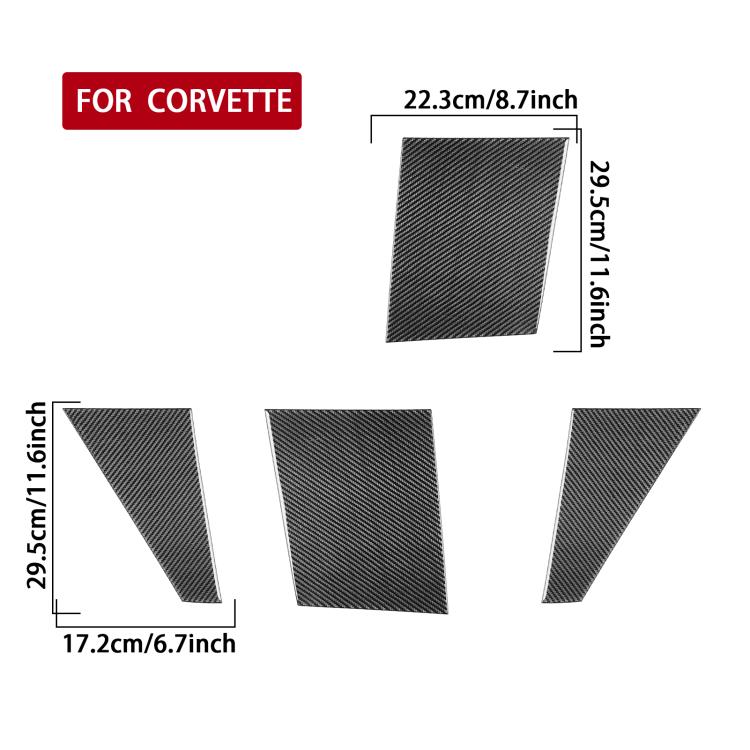 For Chevrolet Corvette C8 4pcs /Set Roof Camera Both Sides Stickers