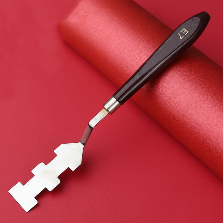 Oil Painting Knife Graffiti Toning Wooden Scraper Student Art Painting Tool, Style: