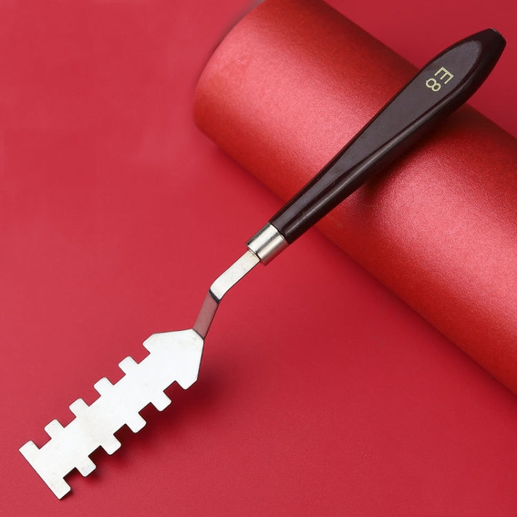 Oil Painting Knife Graffiti Toning Wooden Scraper Student Art Painting Tool, Style: