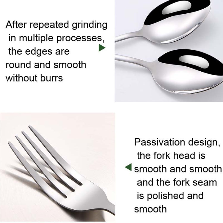 Stainless Steel Portable Cutlery Set Western Steak Knife Fork Spoon Set,Color: