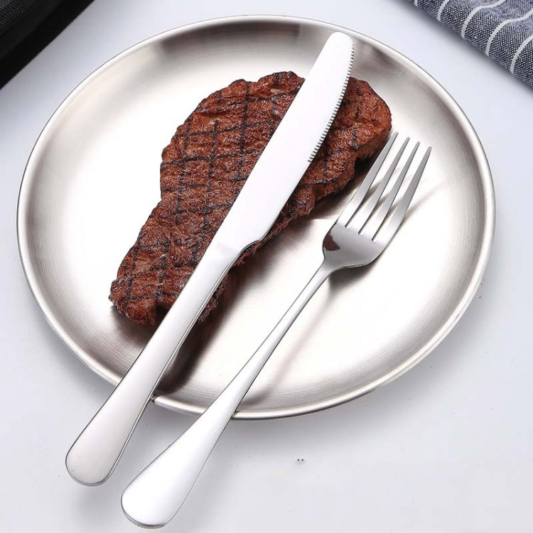 Stainless Steel Portable Cutlery Set Western Steak Knife Fork Spoon Set,Color: