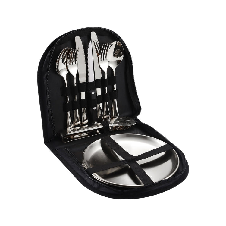 Stainless Steel Portable Cutlery Set Western Steak Knife Fork Spoon Set,Color: