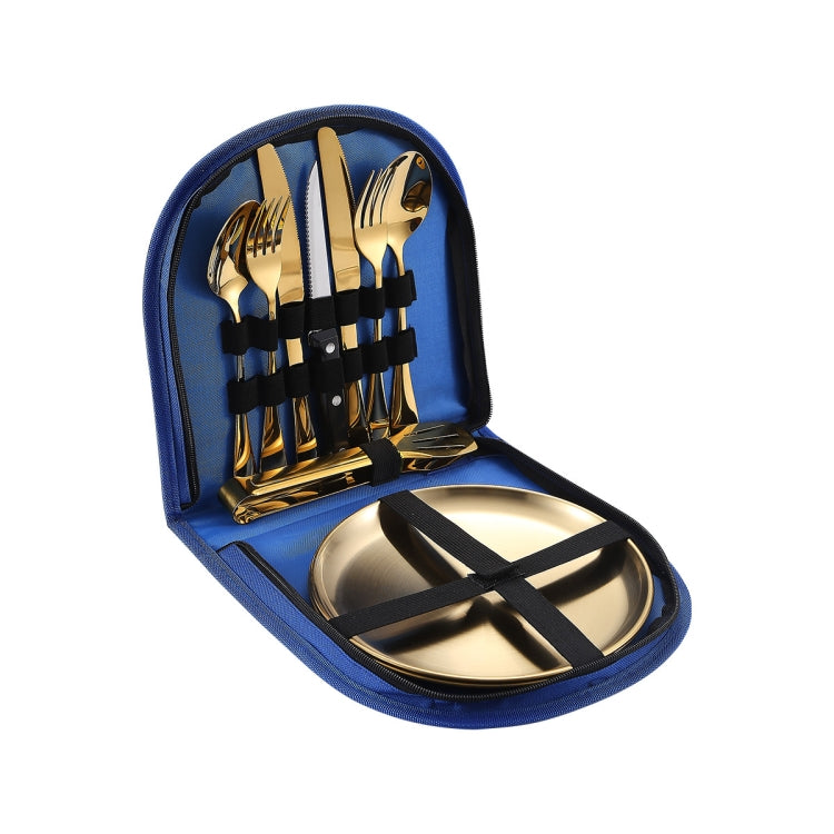 Stainless Steel Portable Cutlery Set Western Steak Knife Fork Spoon Set,Color: