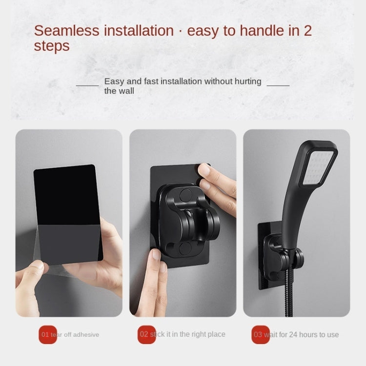 Self-Adhesive Shower arm Head Holder Adjustable Wall Mounted Fixed Base
