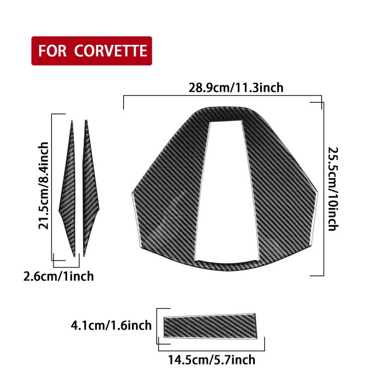 For Chevrolet Corvette C8 4pcs /Set Rear Roof Camera Sticker