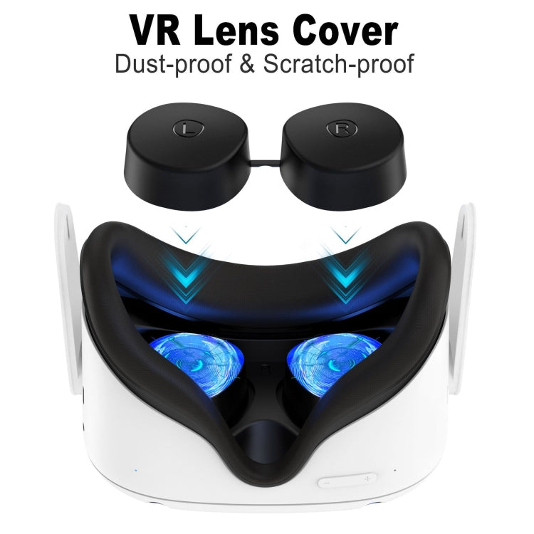 VR Silicone Eye Mask+Lens Protective Cover+Joystick Hat, For Meta Quest 2