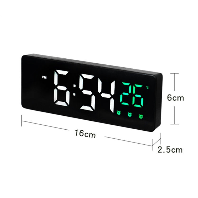 0715 Voice-activated LED Mute Date Temperature Display Electronic Clock