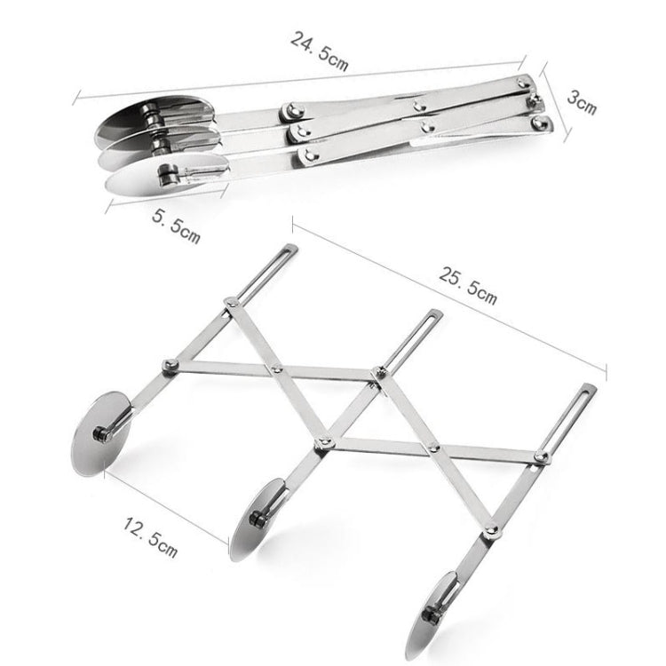 Stainless Steel Retractable Multipurpose Pizza Knife, Style: