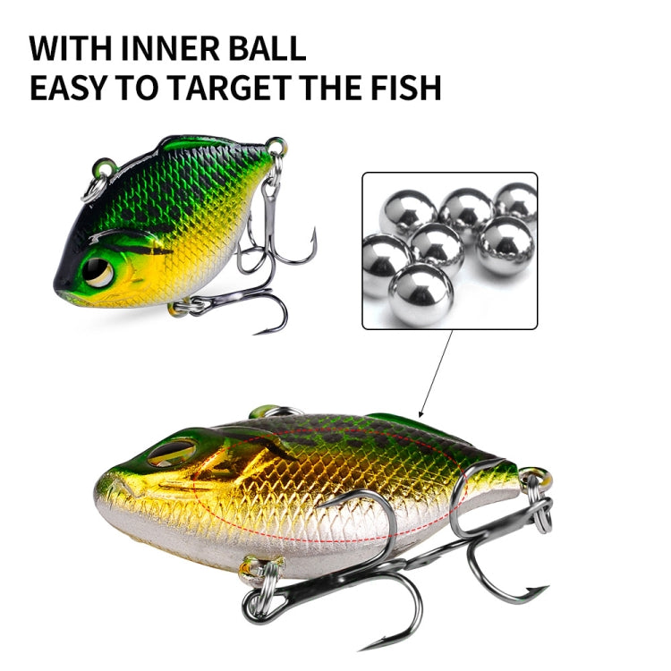 3 PCS PROBEROS DW1044 4.5cm/8.5g Lure Fake Bait Iconic Plastic VIB Hard Bait, DW1044 A, DW1044 B, DW1044 C, DW1044 D, DW1044 E, DW1044 F, DW1044 G, DW1044 H