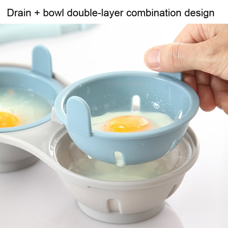 Two-compartment Steamed Egg Box Microwave Steamed Egg Plate  Egg Mold