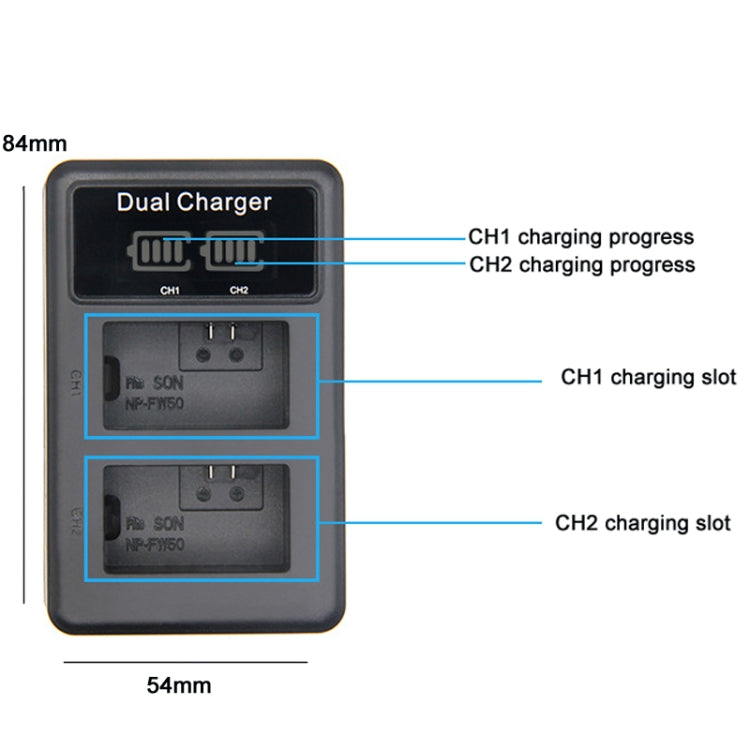 Vertical Dual Charge SLR Camera Battery Charger
