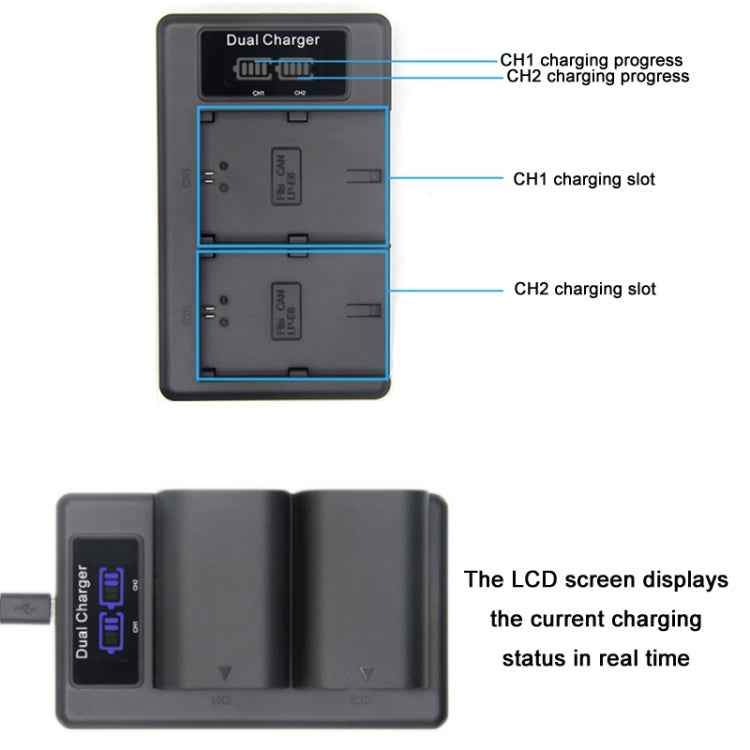 SLR Camera Vertical Dual Battery Charger