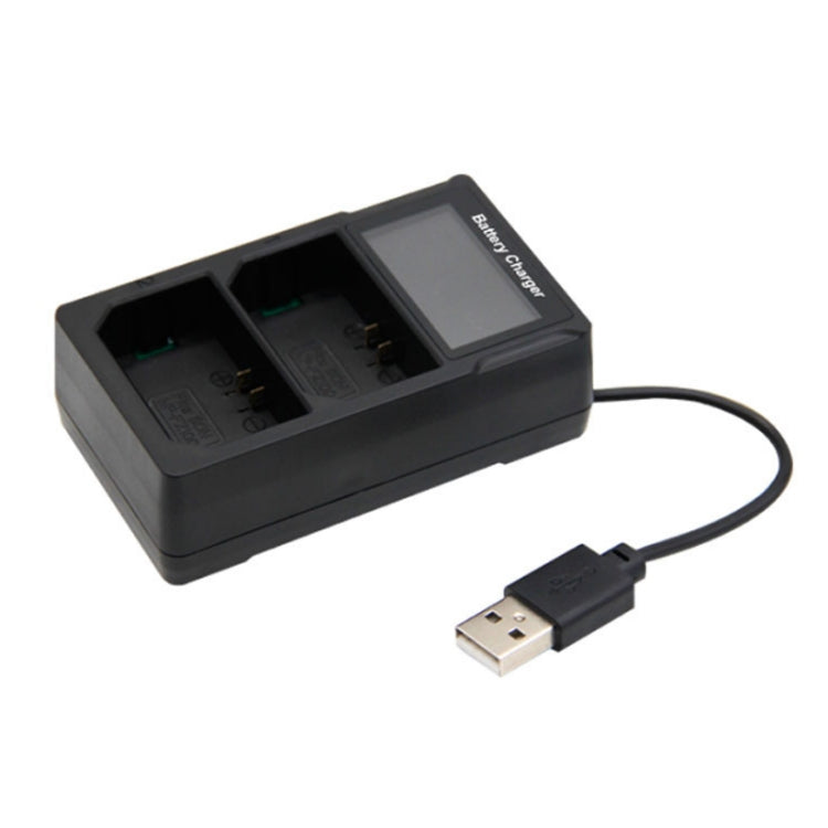 USB LCD Screen Dual Charge Camera Battery Charger