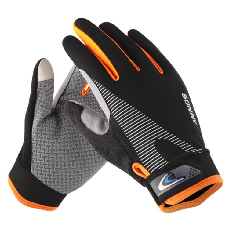 1 Pair QX0002 Sports Sunscreen Touch Screen Non-slip Wear Resistant Shock Absorbing Cycling Gloves