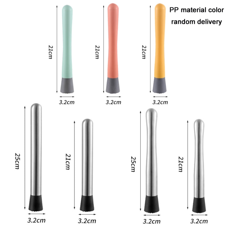 Cocktail Lemon Stirrer Bar Crushed Ice Hammer, Straight 21cm, Straight 25cm, Thick Waist 21cm, Thick Waist 25cm