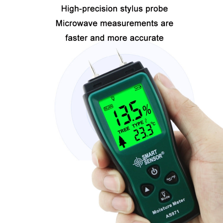 Smart Sensor AS971 Moisture Content Tester For Wood Furniture Making
