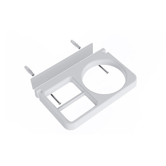 2-in-1 Hair Dryer Wall Mount Bracket Bathroom Shelf