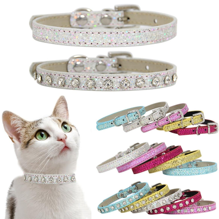 Glitter Diamond Cat Neck Collar Decorative Supplies, No Diamond Golden 1.5 x 30cm, No Diamond Golden 1.0 x 35cm, No Diamond Golden 1.0 x 30cm, No Diamond Golden 1.0 x 25cm, Diamond Rose Red 2.5 x 50cm, Diamond Rose Red 2.0 x 42cm                       ...