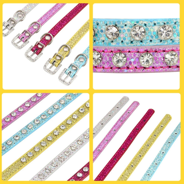 Glitter Diamond Cat Neck Collar Decorative Supplies, No Diamond Golden 1.5 x 30cm, No Diamond Golden 1.0 x 35cm, No Diamond Golden 1.0 x 30cm, No Diamond Golden 1.0 x 25cm, Diamond Rose Red 2.5 x 50cm, Diamond Rose Red 2.0 x 42cm                       ...
