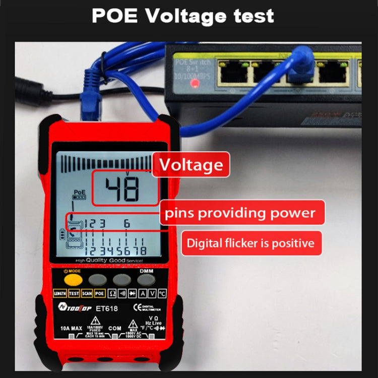 Rechargeable Adjustable Network Cable Tester Wire Tracker POE Cable Tester