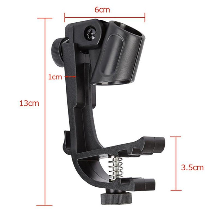 2 PCS  Adjustable Clip On Drum Rim Shock Mount Microphone Mic Clamp Holder