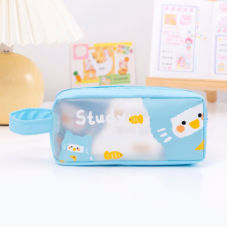 PVC Cute Cartoon Large Capacity Student Stationery Bag