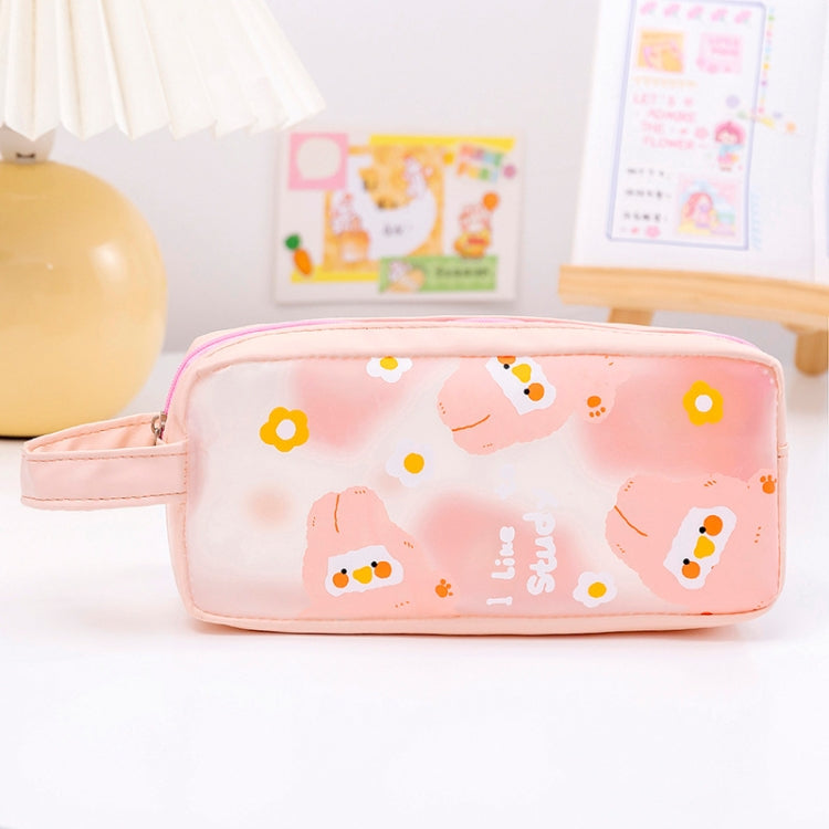 PVC Cute Cartoon Large Capacity Student Stationery Bag