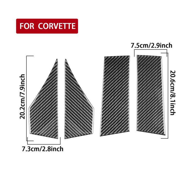 For Chevrolet Corvette C8 4pcs /Set Roof Both Sides Decorative Stickers
