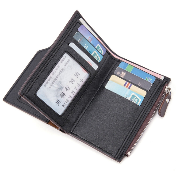 BEEDOVR 9902 Men Short Wallet Multi-card Zipper ID Bag